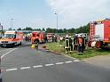 Schwerer Unfall mit Reisebus Lohmar Donrather Dreieck P319